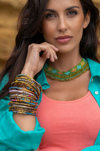 Collier en perles de verre