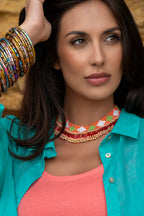 Collier en perles de verre