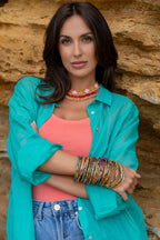 Collier en perles de verre