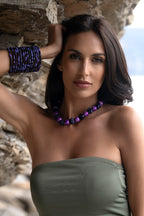 Collier en tissu Wax