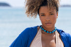 Collier en tissu Wax