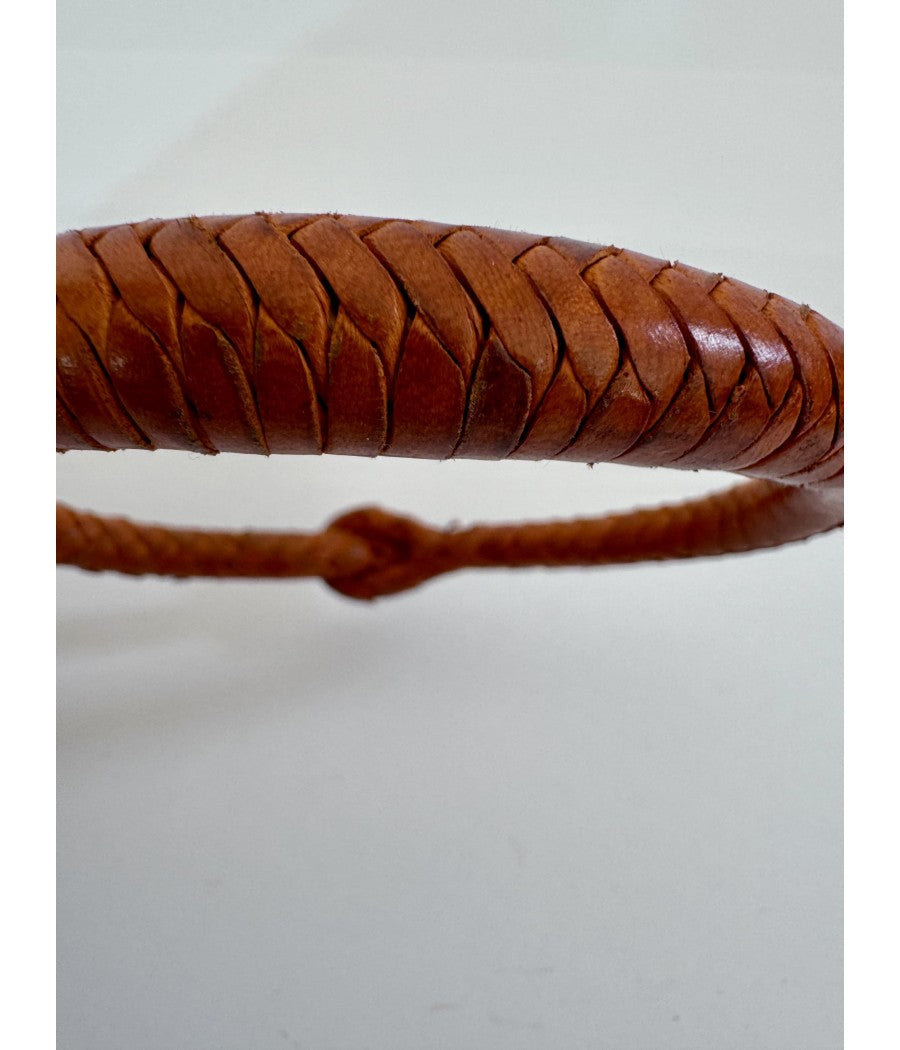 Bracelet en cuir de chèvre tressé