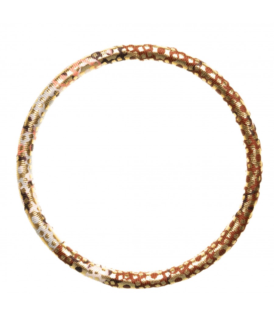 Bracelet en tissu wax doré