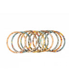 Bracelet en tissu wax doré