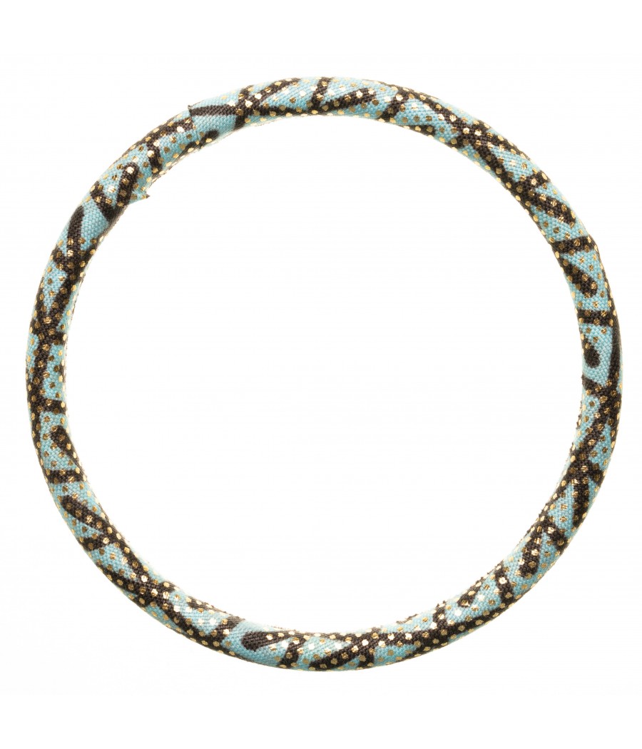 Bracelet en tissu wax doré