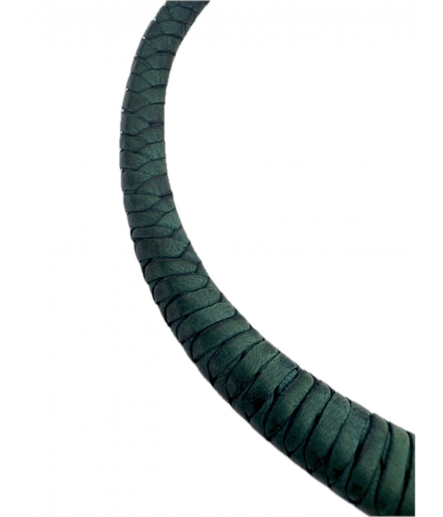 Collier en cuir de chèvre tressé
