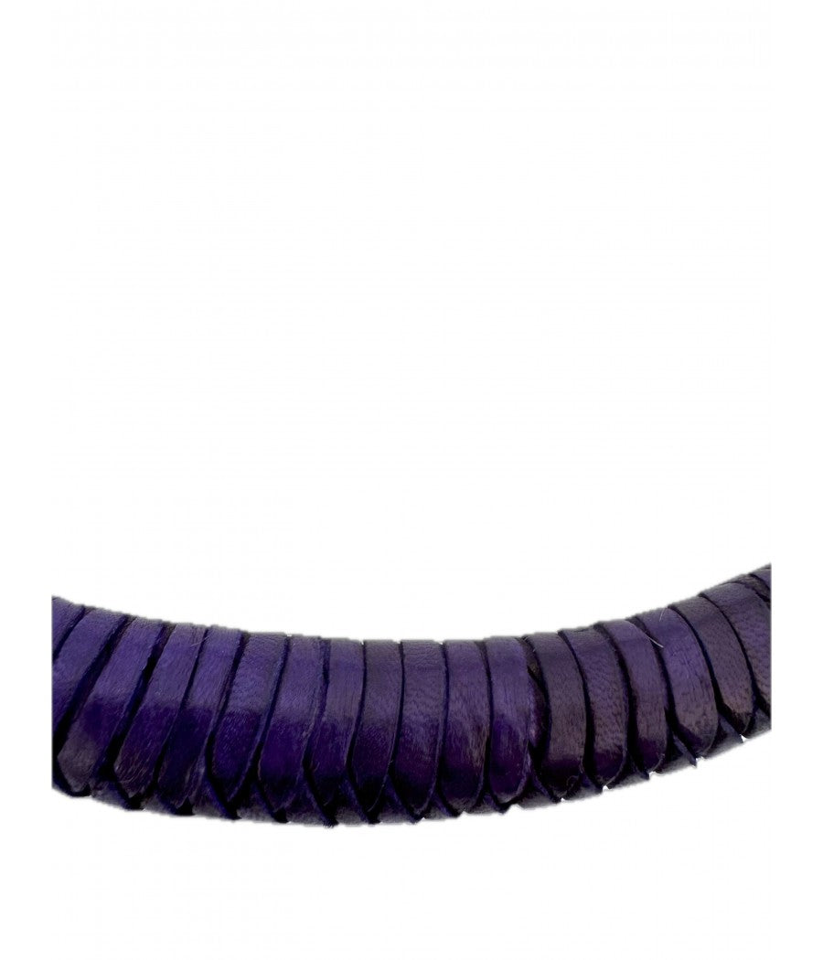 Collier en cuir de chèvre tressé