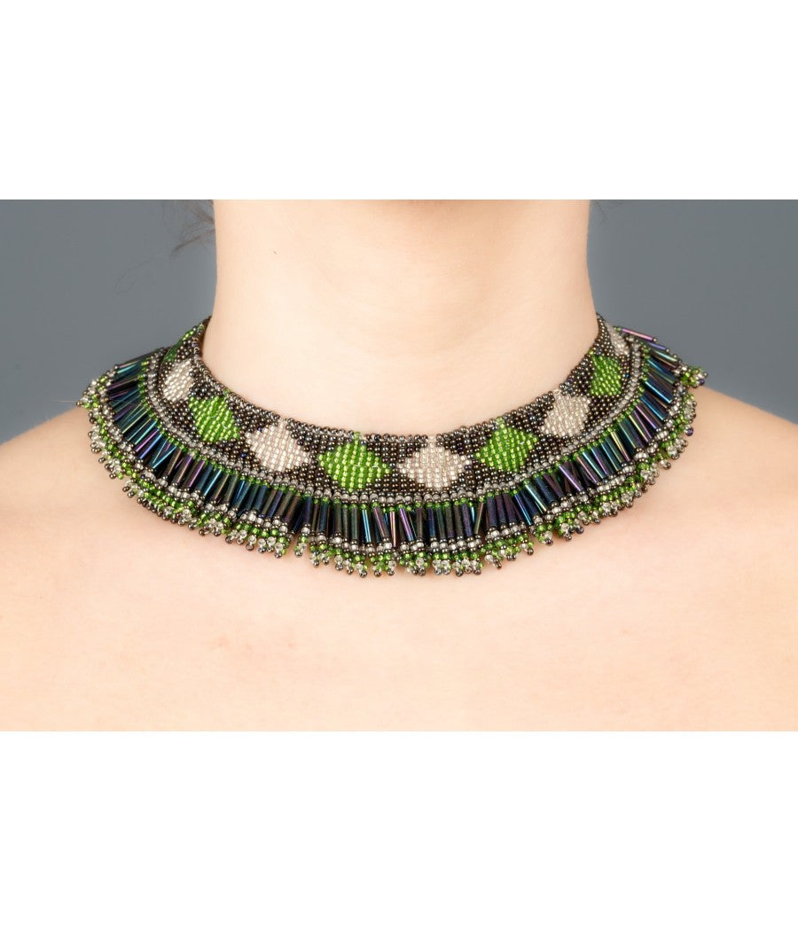 Collier en perles de verre