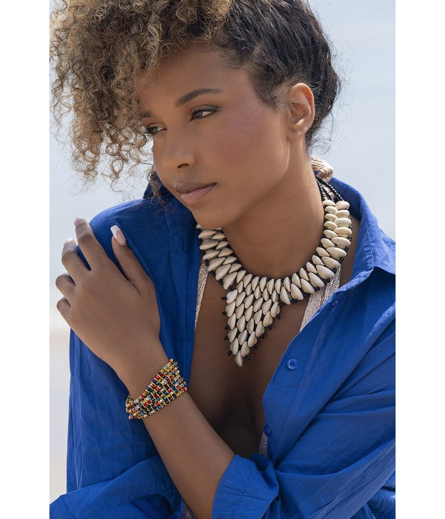 Collier en véritable coquillage Cauri